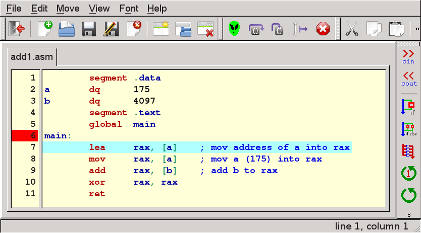 add1.asm line 7