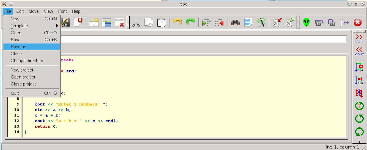 file menu
